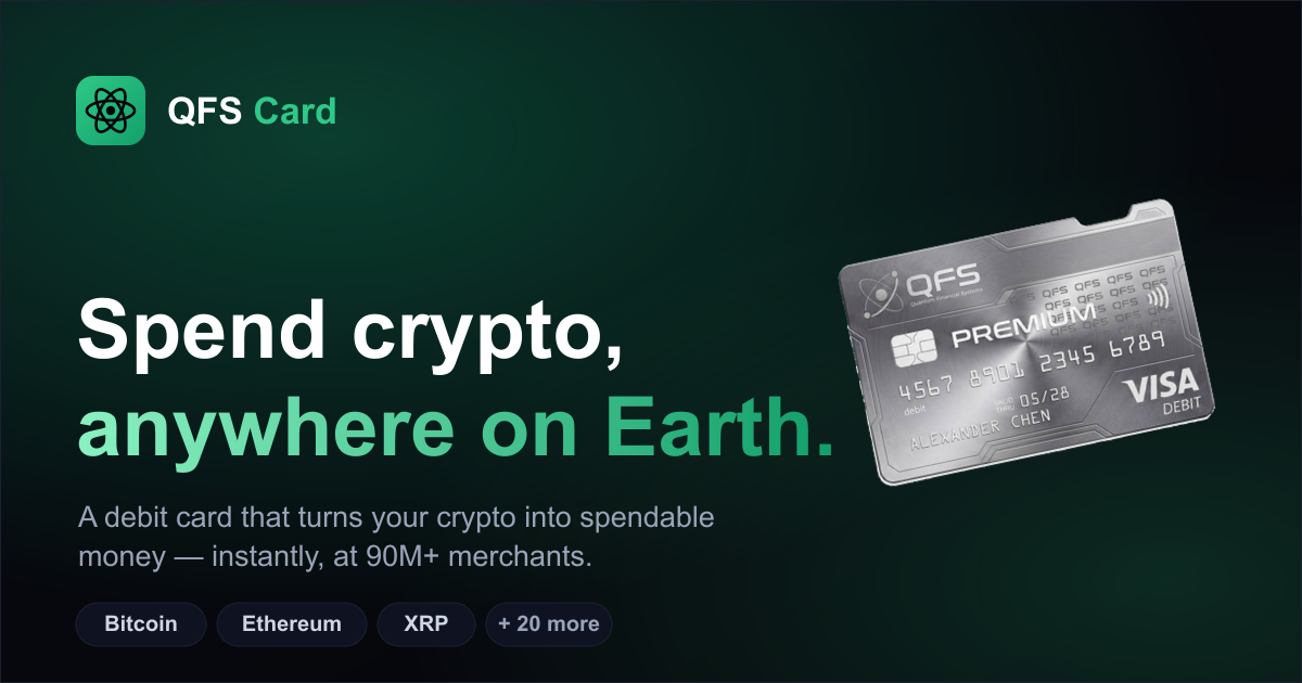 Qfs Mastercard QFS Card — Spend Crypto Anywhere